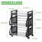 Stackable Rolling Metal Storage Cart – Multifunctional Organizer Basket with Wheels for Home, Kitchen, Office, Toys, or Retail